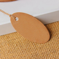 Oval kraft paper tag DIY jewelry blank small label bookmark gift card 100 pieces price does not include rope
