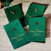 Vintage metal Fawn bronzing Christmas card 1 set price