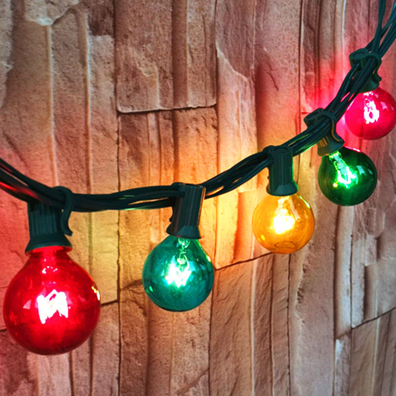 彩色小灯泡串庭院节日婚庆晚会布置酒吧餐厅会所diy照明装饰串灯