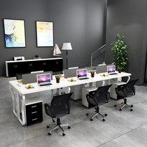 Staff desk and chair 4 Shenzhen company four-person staff desk screen card seat 6-person combination simple computer desk