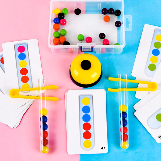 Test tube pinch ball beads Montessori early education educational toys cognitive fine movement training children's double battle beads
Test tube pinch ball beads Montessori early education educational toys cognitive fine movement training children's double battle beads