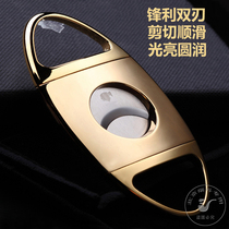 All steel gold-plated cigar knife sharp double-edged cigar scissors cigar cutter smoking set mens boutique gift for boyfriend
