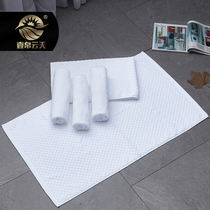 Hotel special floor towel pure white cotton cotton cotton non-slip absorbent bathroom bathroom foot mat mat