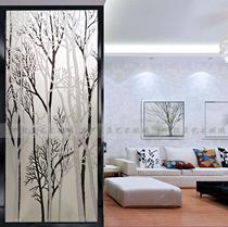 Shanghai art glass screen craft living room entrance background wall restaurant kitchen staircase partition carving happiness tree