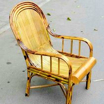 Outdoor leisure bamboo chair leaning against the wall oblique chair pastoral adult reclining chair elderly home balcony garden bamboo sofa