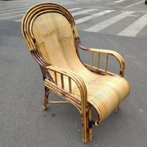 Courtyard design bamboo sofa Chinese pastoral bamboo furniture splicing back chair bamboo chair leisure nap single recliner