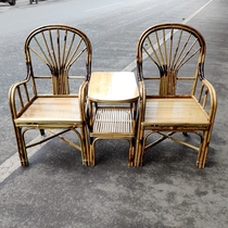 Zen Antique Bamboo Tea Table Tea Table Bamboo Pastoral Modern Simple Leisure Bamboo Sofa Home Garden Living Room Balcony