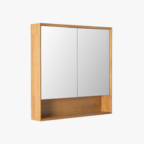 Nordic Minimalist Solar Day Style Log 100 Hitch Solid Wood Oak Bathroom Mirror Cabinet Locker
