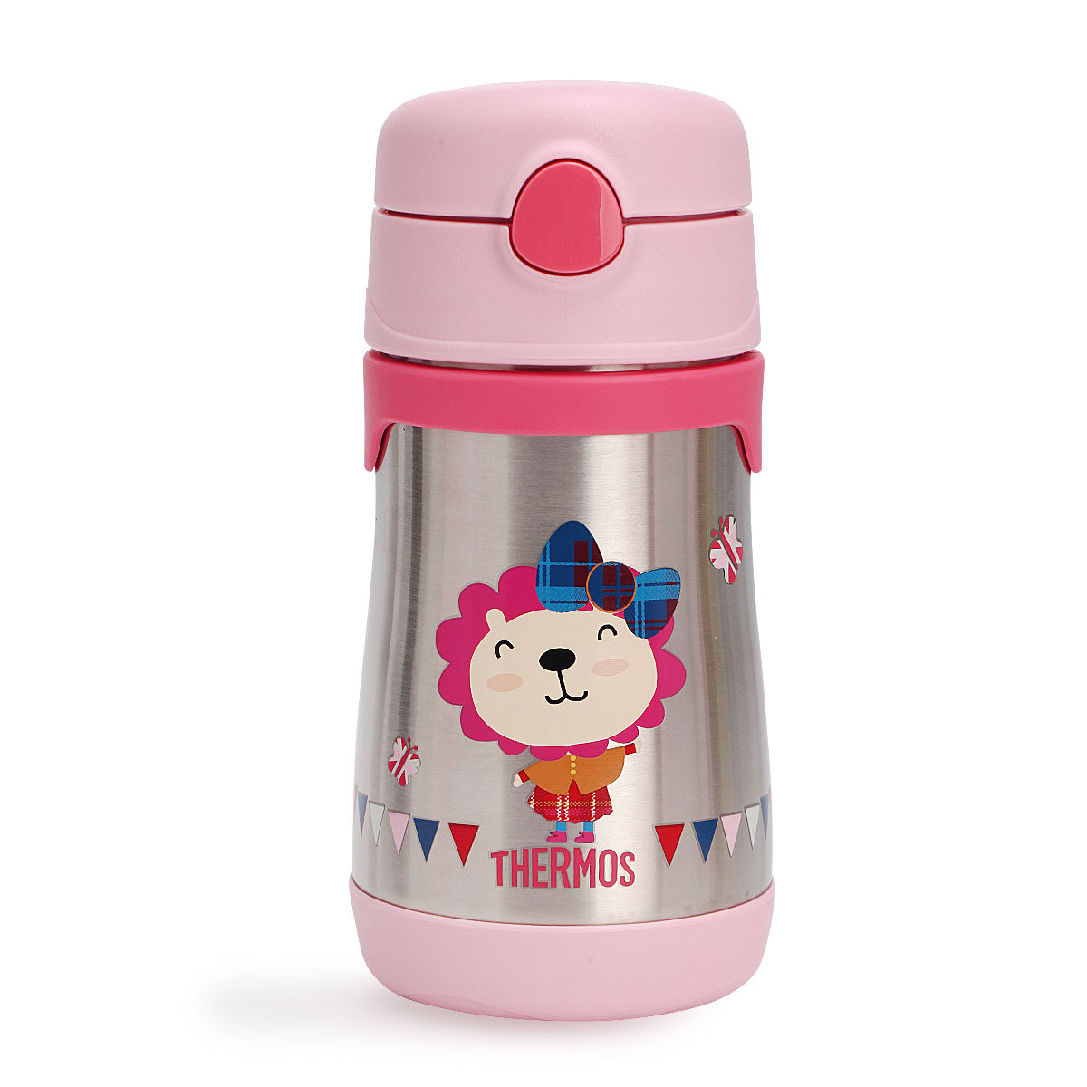 膳魔师 保温杯儿童吸管杯宝宝水壶男女幼儿园学生不锈钢防漏水杯