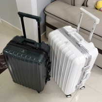 Japanese aluminum frame luggage ins net red mute universal wheel travel boarding case 20 inch new luggage 24 men and women