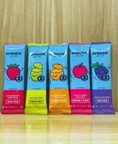 (10 19 9) Kung Fu Little Duck Fruit Strips Strawberry Kiwi Grape Banana Taste Baby Fruit Strips 15g