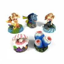 Fish tank simulation aquarium decoration landscaping mini mermaid sand head air pump stone shell resin process recommended