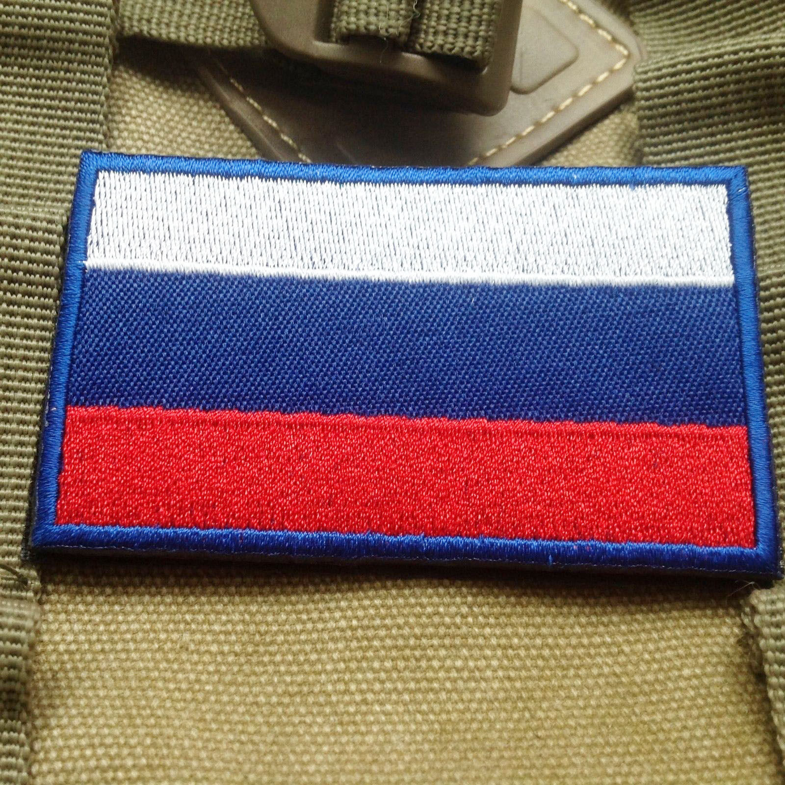 russia俄罗斯国旗魔术贴俄罗斯俄国陆军军旗3d刺绣魔术贴臂章肩章