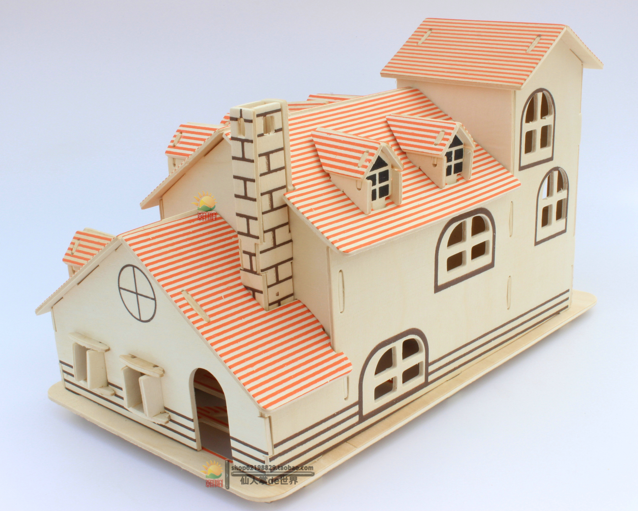 组装立体拼图模型玩具女孩子儿童益智成人手工制作拼装木质小房子