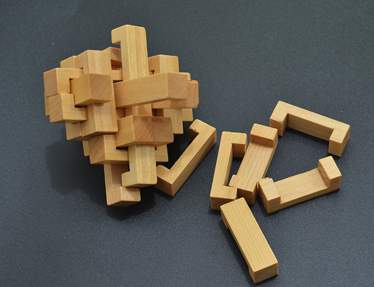 益智/解锁/解环玩具 孔明锁/鲁班锁/木质/24锁/笼中取珠/古典拆装