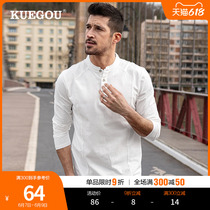 Cool Clothes Purchase Spring New Pint Men Long Sleeve Polo Shirt Casual Minimalist Splicing Upright Collar T-shirt Male Trend 1306