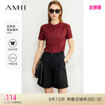 Amii's thin-quality professional suits new loose straight shorts and five-pointed children in the summer of 2022