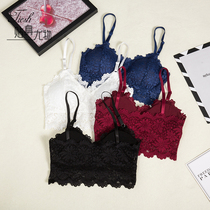 Beauty back bra gathers lace suspenders small vest anti-light wrap chest inside with bottom bra student girl underwear