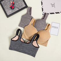 High School students vest bra gathering shape running shockproof sports underwear women without steel ring anti-sagging bra
