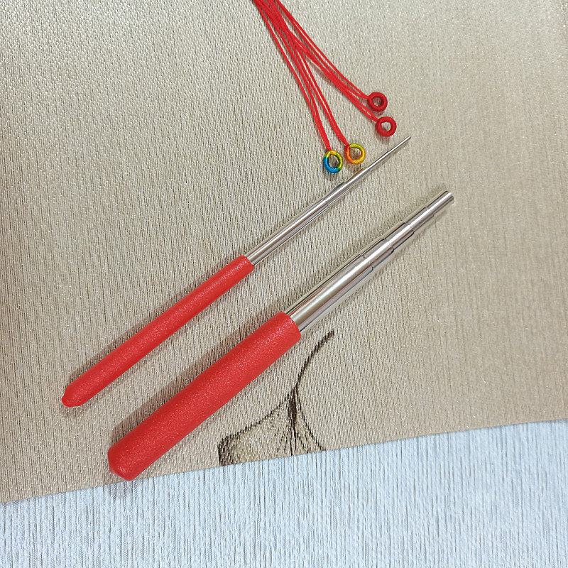 实心五段绕线棒手工编绳线圈制作工具金属卷线器diy饰品手作套装