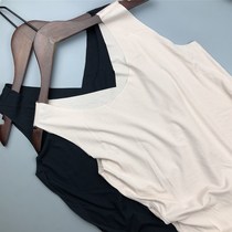 Huadi womens thin bottoming vest modal close-fitting flesh-colored black seamless breathable one-piece
