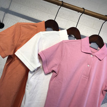 Mens Lapel Cotton Mesh T-Shirt Short Sleeve