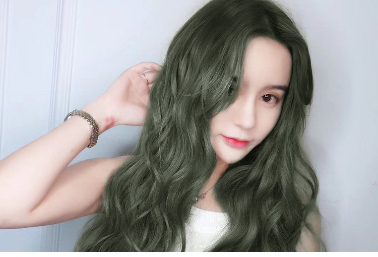 青木亚麻灰打蜡染发膏女2019流行色冷色系亚麻闷青蜡潮色膏染发剂