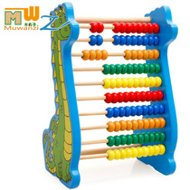 Wooden Elementary School Computing Racks Counter Toddlers Count First Grade Children Mathematical Arithmetic Teaching Aids Dinosaur Abacus