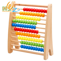 Beech Wood Elementary Students Calculate Rack Counter Toddlers Count First Grade Children Maths Arithmetic Teaching Aids Abacus Toys