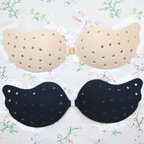 Hollow breathable gathered silicone invisible bra breast stickers large chest strapless non-slip seamless bridal wedding chest stickers thin