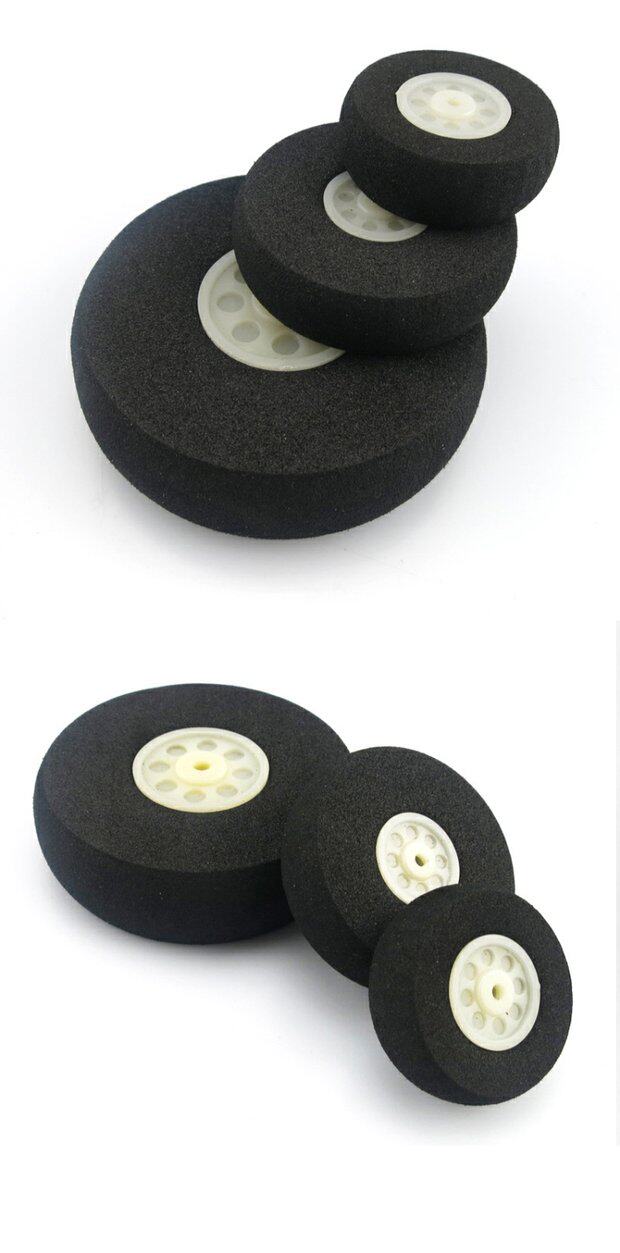 航模飞机固定翼su27起落架轮子海绵轮30mm40mm轮胎diy配件f22