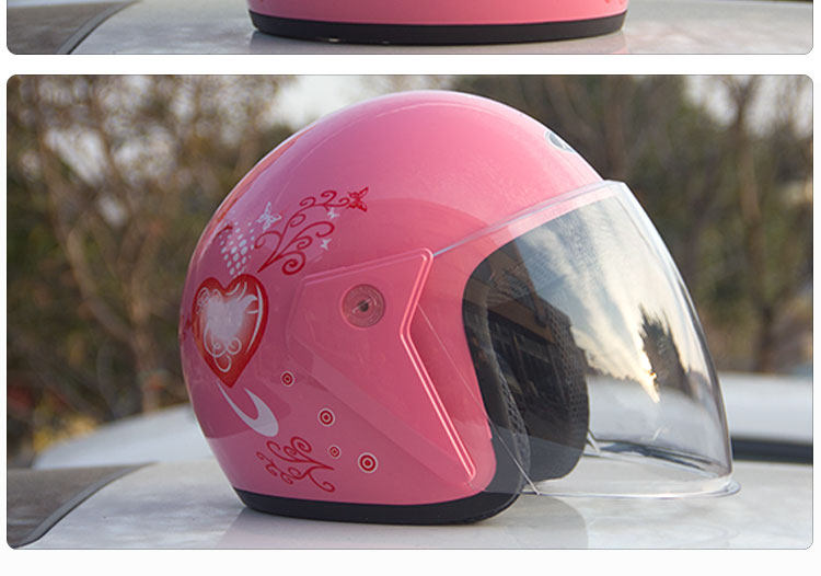 安达ad165电动车头盔镜片风镜挡风玻璃面罩高清透明防雾通用配件