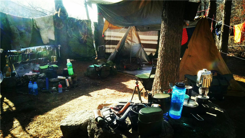 solocamp定制庇护所式帐篷bushcraft公园党野外生存军幕露营天幕