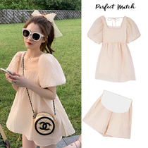 Maternity dress Xia suit for birth inspection Pregnancy Fashion style net red shaking sound Summer casual shorts Chauma Two sets