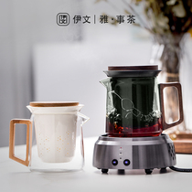 Glass small cooking teapot electric pottery stove tea-making home electric tea stove tea set of tea set office cooking tea stove cooking tea stove