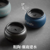 Yiwen ceramic Elk Jianshui tea residue cylinder Household tea washing with cover Simple filter small water Meng tea set spare parts