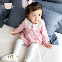 Female baby conjoined clothes male baby 0 net red 3 autumn summer clothes 6 months 1 year old outside suit toddlers go out hug 8