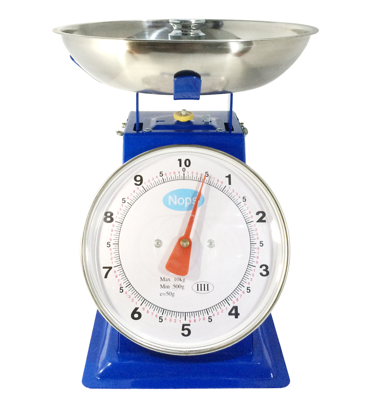 家用铁皮弹簧秤10kg老式指针托盘厨房称1kg3kg5kg机械台秤度盘秤