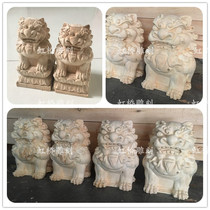Dongyang wood carving antique solid wood lion accessories ornaments Stair column Handrail Chinese temple