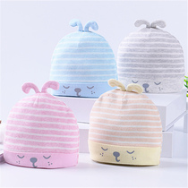 Baby hat spring and autumn 0-3-6 months female newborn baby hat thin male newborn cotton pullover hat
