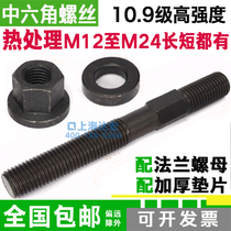 Middle outer hexagon middle hexagon double tooth screw bolt screw nut gasket M12M14M16M18M20M24