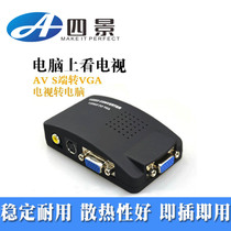 New BNC Video to VGA AV to VGA Monitor Converter Video S-Video to VGA Converter