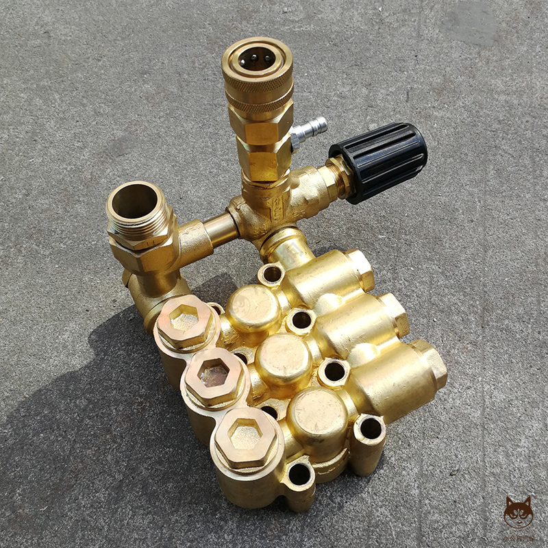 绿霸lt18mb19mb高压清洗机修理配件洗车机泵头总成铜块维修