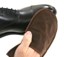 Japan Columbus thick double-sided leather goods special polishing polishing bag Leather polishing cloth Leather brush