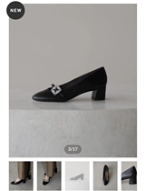 American OHGA heel buckle sandals black and not changed