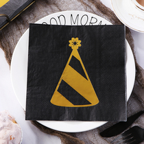 Runlux Germany Design Color bronzed napkin paper towels disposable Western-meal cushion paper Flip cloth 50 sheets