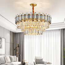 Post-modern luxury chandelier crystal chandelier American living room lamp villa chandelier bedroom lamp Nordic net red chandelier