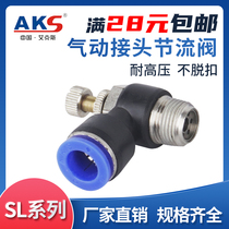 AKS adjustment SL6-01 throttle valve SL8-02 plug pipe joint SL4-M5 adjustable SL10-03 SL12-04 full
