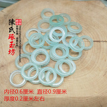 Quartz Jade light green small ring jade pendant neck accessories DIY handmade accessories yellow ring rings