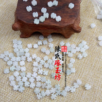 Myanmar Jade A goods elegant small cross flower multi-petal flower bracelet ankle chain necklace accessories DIY loose beads accessories